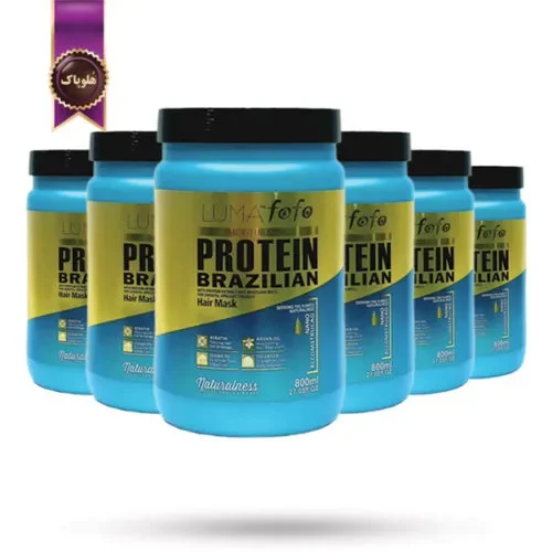 6 عدد ماسک مو لوما فوفو Luma fofo مدل پروتئین برزیلی protein brazilian حجم 800 میلی لیتر (اورجینال)