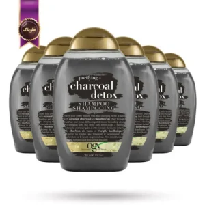 6 عدد شامپو مو او جی ایکس OGX مدل سم زدایی زغال Charcoal detox حجم 385 میلی لیتر (اورجینال)