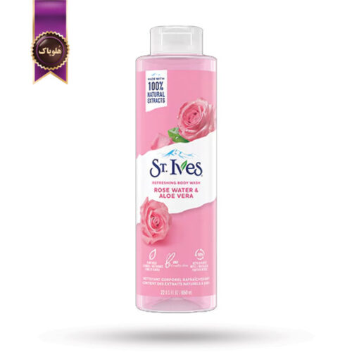 شامپو بدن سنت ایوز St.Ives مدل گلاب و آلوئه ورا rose water & aloe vera حجم 650 میلی لیتر