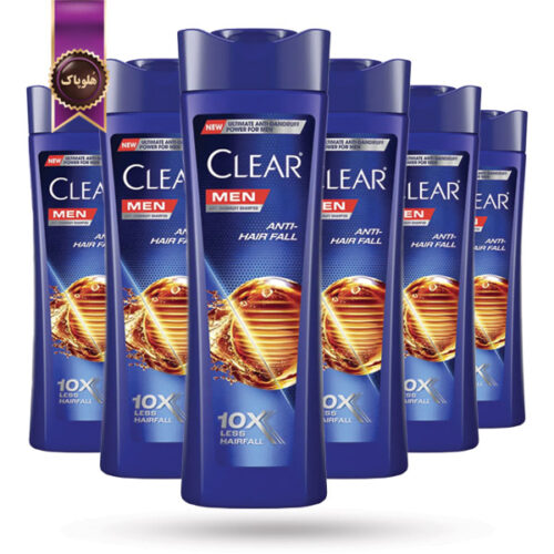 6 عدد شامپو مو مردانه کلیر CLEAR مدل ضد ریزش مو anti-hair fall حجم 315 میلی لیتر