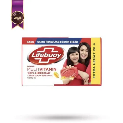 صابون آنتی باکتریال لایف بوی lifebuoy مدل مولتی ویتامین 10 multivitamin total پک 4تایی (اورجینال)