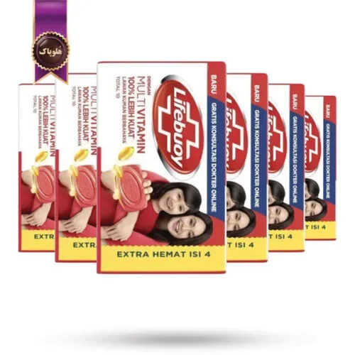 6 بسته صابون آنتی باکتریال لایف بوی lifebuoy مدل مولتی ویتامین 10 multivitamin total پک 4تایی (اورجینال)