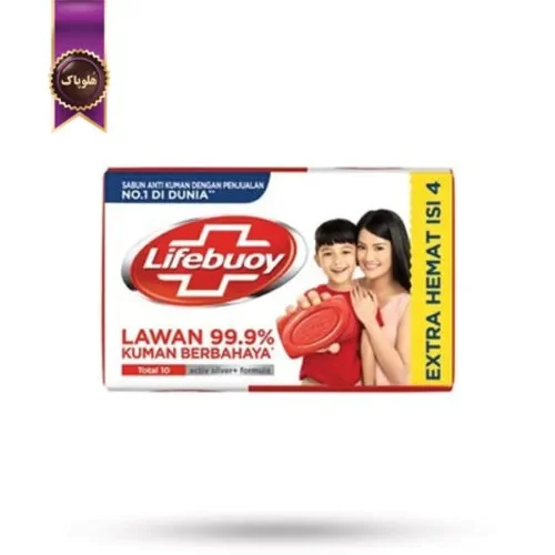 صابون آنتی باکتریال لایف بوی lifebuoy مدل total 10 پک 4تایی (اورجینال)