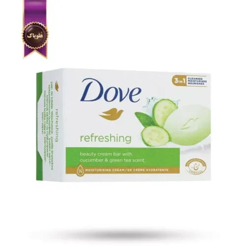 صابون داو dove مدل عصاره خیار و چای سبز refreshing وزن 135 گرم (اورجینال)