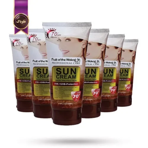 6 عدد ضد آفتاب ووکالی Wokali SPF70 حجم 130 میلی لیتر (اورجینال)