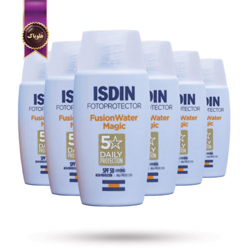 6 عدد ضد آفتاب ایزدین isdin مدل فیوژن واتر مجیک spf50 بی رنگ حجم ۵۰ میلی لیتر (اورجینال)