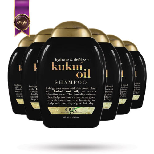 6 عدد شامپو مو او جی ایکس OGX مدل روغن کوکوی Kukui Oil حجم 385 میلی لیتر (اورجینال)