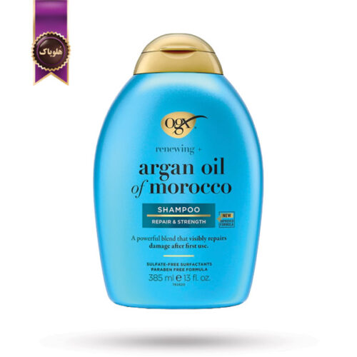 شامپو مو او جی ایکس OGX مدل روغن آرگان و مراکشی Argan Oil & Morocco حجم 385 میلی لیتر (اورجینال)