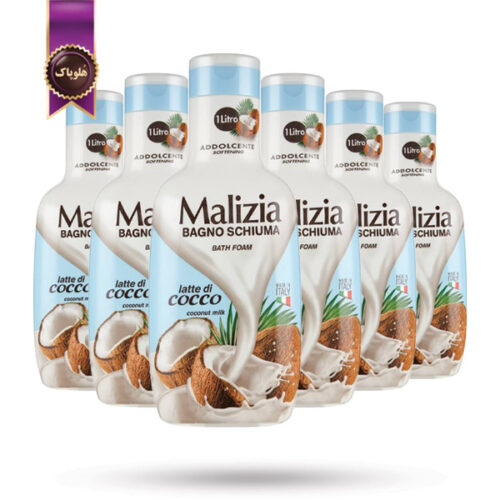 6 عدد شامپو بدن مالیزیا Malizia مدل شیر نارگیل coconut milk حجم 1000 میلی لیتر (اورجینال)