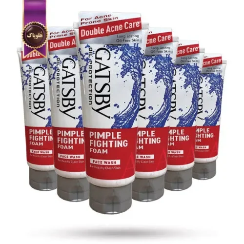 6 عدد فوم شستشو گتسبی Gatsby مدل مبارزه با جوش Pimple fighting حجم 120 میلی لیتر (اورجینال)