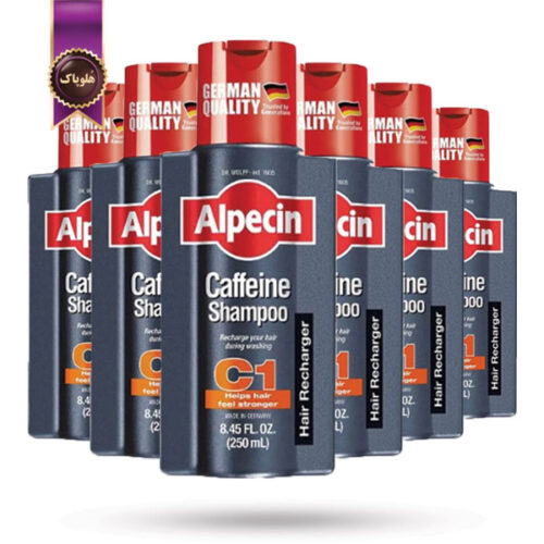 6 عدد شامپو مردانه آلپسین Alpecin مدل کافئین سی وان Caffeine C1 حجم 250 میلی لیتر (اورجینال)