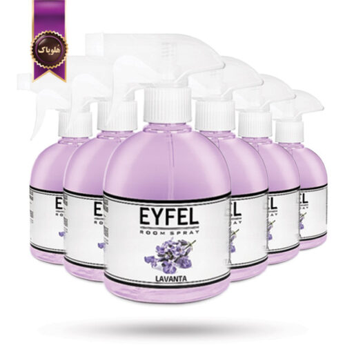 6 عدد اسپری خوشبوکننده هوا ایفل EYFEL مدل اسطوخودوس Lavender حجم 500 میلی لیتر