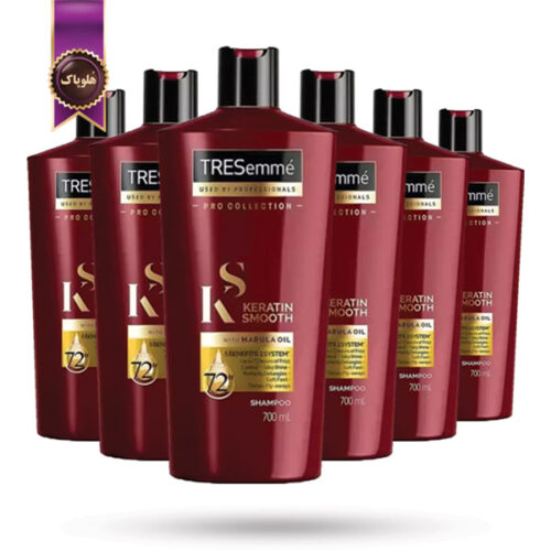 6 عدد شامپو ترزمی tresemme مدل کراتین اسموت keratin smooth حجم 700 میلی لیتر (اورجینال)