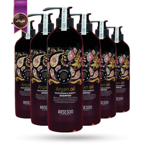 6 عدد شامپو آرسسو Arsesoo مدل روغن آرگان Argan oil حجم 780 میلی لیتر (اورجینال)
