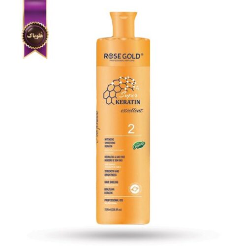کراتین مو رز گلد Rose Gold مدل سوپر کراتین Super Keratin حجم 1100 میلی لیتر (اورجینال)