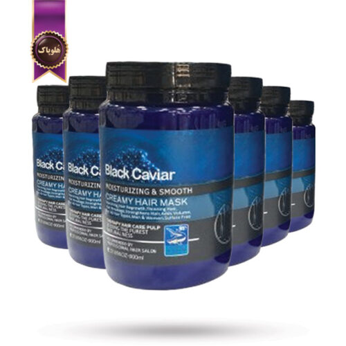 6 عدد ماسک مو میگ mige مدل خاویار سیاه black caviar حجم 800 میلی لیتر