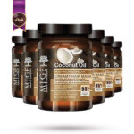 6 عدد ماسک مو میگ mige مدل روغن نارگیل Coconut Oil حجم 800 میلی لیتر