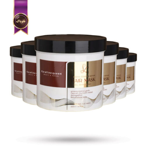 6 عدد ماسک مو کراتین کوئین Keratine Queen مدل آبرسان عصاره جینسینگ Ginseng Essence Moisture حجم 500 میلی لیتر(اورجینال)