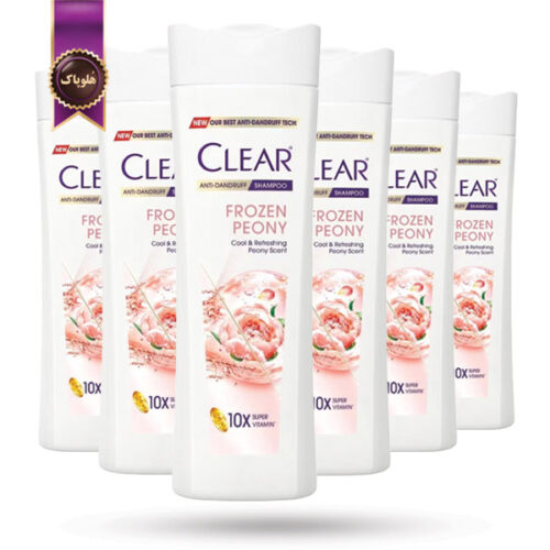 6 عدد شامپو زنانه کلیر CLEAR مدل گل صدتومانی یخ‌زده Frozen Peony حجم 300 میلی‌لیتر (اورجینال)