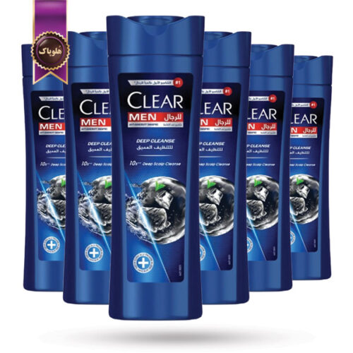 6 عدد شامپو ضد شوره مو مردانه کلیر CLEAR مدل پاکسازی عمیق Deep Cleanse حجم 400 میلی لیتر (اورجینال)