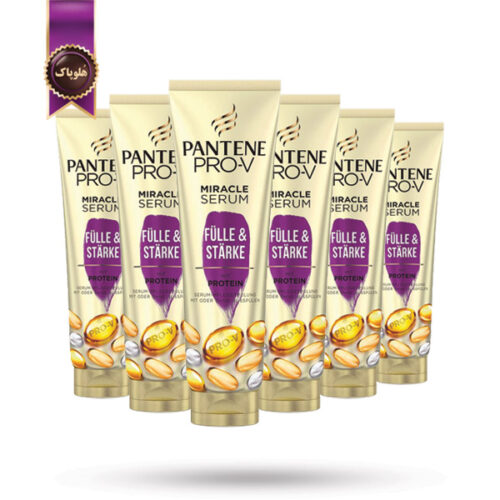 6 عدد سرم پروتئینه پنتن Pantene مدل تقویت و پرپشت‌کننده مو Fullness & Strength حجم 160 میلی لیتر (اورجینال)