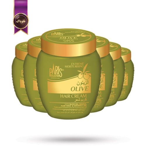 6 عدد کرم مو پاریس کالکشن PARIS COLLECTION مدل زیتون Olive حجم 475 میلی‌لیتر (اورجینال)