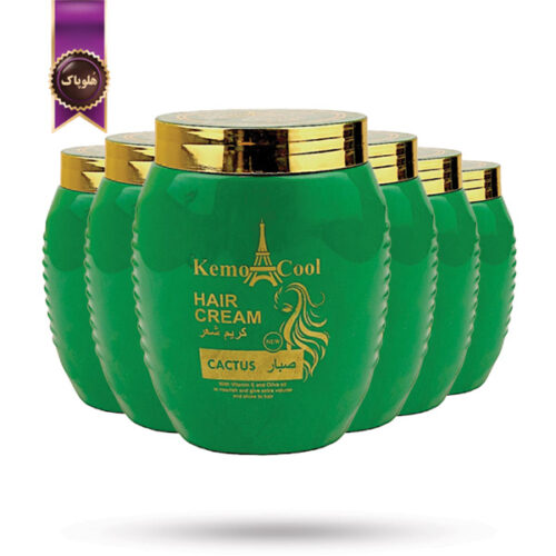 6 عدد کرم مو کمو کول KEMO COOL مدل کاکتوس Cactus حجم 475 میلی‌لیتر (اورجینال)
