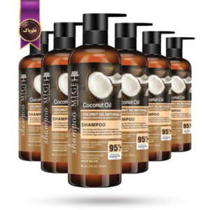 6 عدد شامپو مو میگ Mige مدل فری سولفات روغن نارگیل Coconut oil حجم 780 میلی لیتر