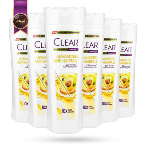 6 عدد شامپو مو زنانه کلیر CLEAR مدل ضد ریزش موی پیشرفته Advanced Anti Hairfall حجم 300 میلی‌لیتر (اورجینال)