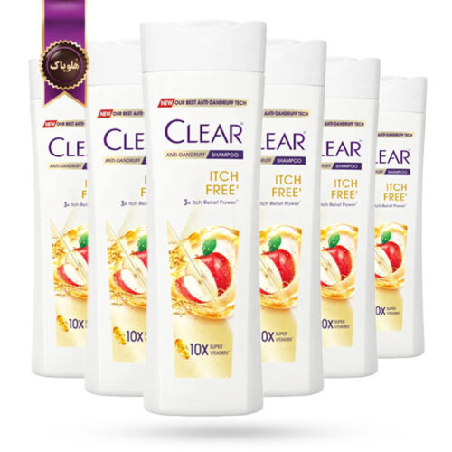 6 عدد شامپو مو زنانه کلیر CLEAR مدل ضد شوره و ضد خارش Itch Free Anti-Dandruff حجم ۳۰۰ میلی‌لیتر (اورجینال)