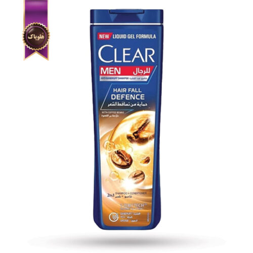 شامپو مو مردانه کلیر CLEAR مدل ضد ریزش مو دوکاره با عصاره قهوه Hair Fall Defence 2 in 1 with Coffee Beans حجم 350 میلی لیتر(اورجینال)