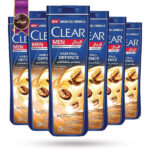 6 عدد شامپو مو مردانه کلیر CLEAR مدل ضد ریزش مو دوکاره با عصاره قهوه Hair Fall Defence 2 in 1 with Coffee Beans حجم 350 میلی لیتر(اورجینال)