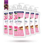 6 عدد لوسیون بدن سنت ایوز St. Ives مدل گل رز و روغن آرگان Rose & Argan Oil حجم 621 میلی لیتر (اورجینال)