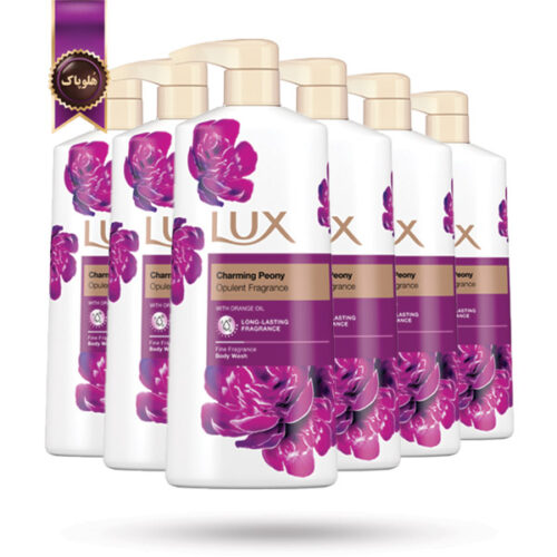 6 عدد ژل شستشوی بدن لوکس LUX مدل رایحه‌ی لوکس گل صدتومانی Charming Peony حجم 600 میلی لیتر(اورجینال)