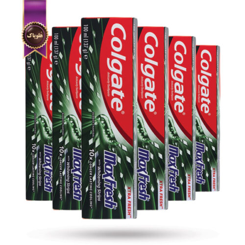 12 عدد خمیردندان کلگیت Colgate مدل Max Fresh با زغال بامبو و نوارهای سفیدکننده حجم ۱۰۰ میلی‌لیتر (اورجینال)