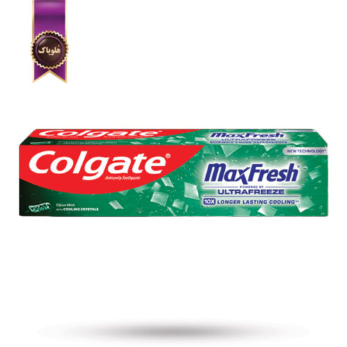 خمیردندان کلگیت Colgate مدل Max Fresh با خنک کنندگی 10 برابری ULTRA FREEZE حجم ۱۰۰ میلی‌لیتر (اورجینال)