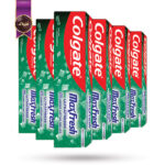 12 عدد خمیردندان کلگیت Colgate مدل Max Fresh با خنک کنندگی 10 برابری ULTRA FREEZE حجم ۱۰۰ میلی‌لیتر (اورجینال)