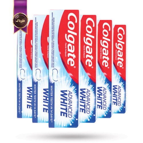 12 عدد خمیردندان کلگیت Colgate مدل سفیدکننده پیشرفته Advanced White حجم 100 میلی‌لیتر (اورجینال)