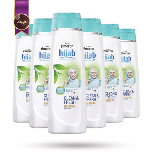 6 عدد شامپو مو امرون Emeron مناسب موهای زیر حجاب و تمیزی Hijab Clean & Fresh حجم 340 میلی لیتر (اورجینال)