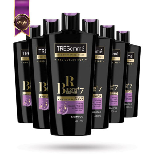 6 عدد شامپو ترزمی TRESemme مدل ترمیم ۷ مرحله‌ای با بیوتین Biotin+ Repair 7 حجم 700 میلی لیتر(اورجینال)