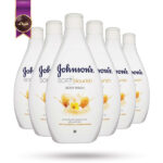 6 عدد شامپو بدن جانسون Johnson's مدل نرم و تغذیه کننده Soft & Nourish حجم 400 میلی لیتر (اورجینال)