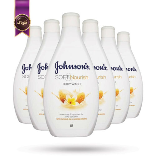 6 عدد شامپو بدن جانسون Johnson's مدل نرم و تغذیه کننده Soft & Nourish حجم 400 میلی لیتر (اورجینال)
