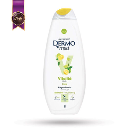 ژل حمام درمومد Dermomed مدل رایحه‌ نشاط‌آور با عصاره لیمو Vitalita Lime حجم 600 میلی لیتر(اورجینال)