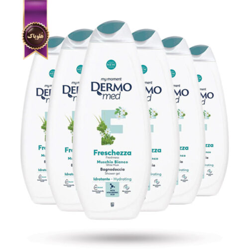 6 عدد ژل حمام درمومد Dermomed مدل طراوت مشک سفید Freschezza Muschio Bianco حجم 600 میلی لیتر(اورجینال)