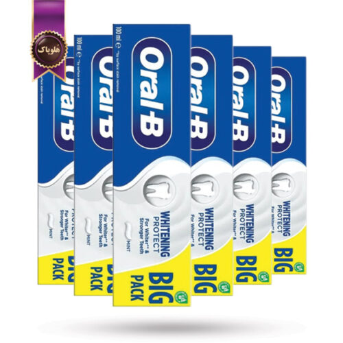 12 عدد خمیردندان اورال بی Oral-B مدل سفیدکننده و محافظت‌کننده Whitening Protect حجم 100 میلی‌لیتر (اورجینال)