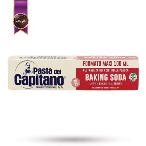 خمیردندان پاستا دل کاپیتانو Pasta del Capitano مدل سفید کننده و ضد پوسیدگی Baking Soda حجم 100 میلی‌لیتر (اورجینال)