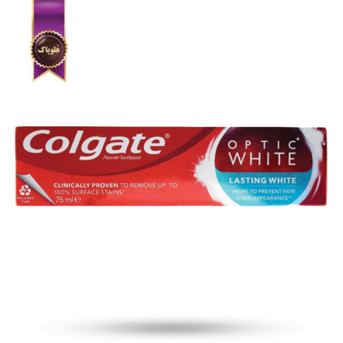 خمیردندان کلگیت Colgate مدل سفید و درخشان‌کننده Optic White حجم 75 میلی لیتر (اورجینال)