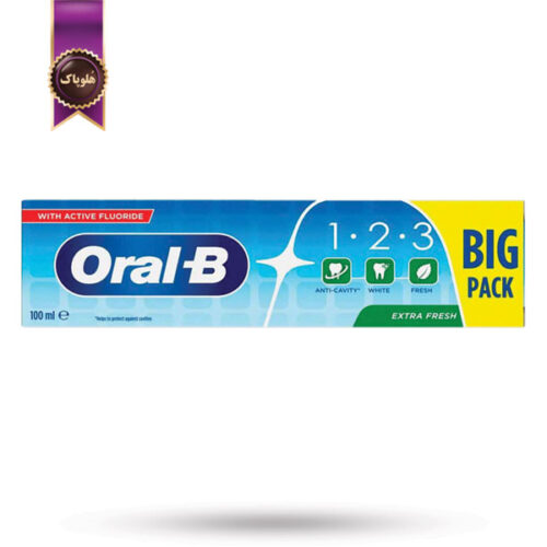 خمیردندان اورال بی Oral-B مدل ضد پوسیدگی Extra Fresh 123 حجم 100 میلی‌لیتر (اورجینال)