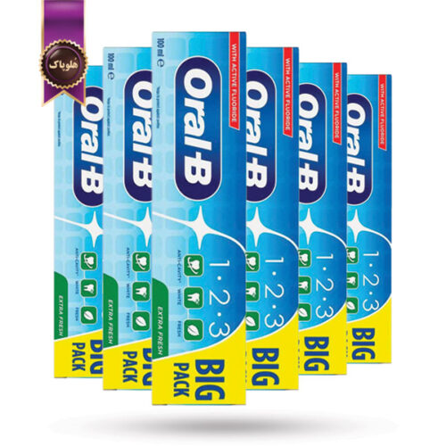 12 عدد خمیردندان اورال بی Oral-B مدل ضد پوسیدگی Extra Fresh 123 حجم 100 میلی‌لیتر (اورجینال)