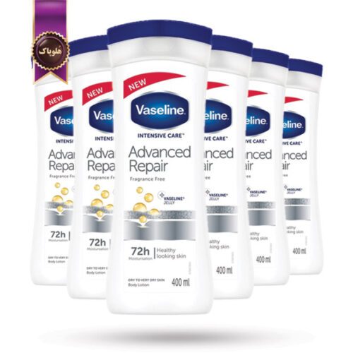 6 عدد لوسیون بدن وازلین Vaseline مدل ترمیم پیشرفته Advanced Repair حجم ۴۰۰ میلی لیتر(اورجینال)